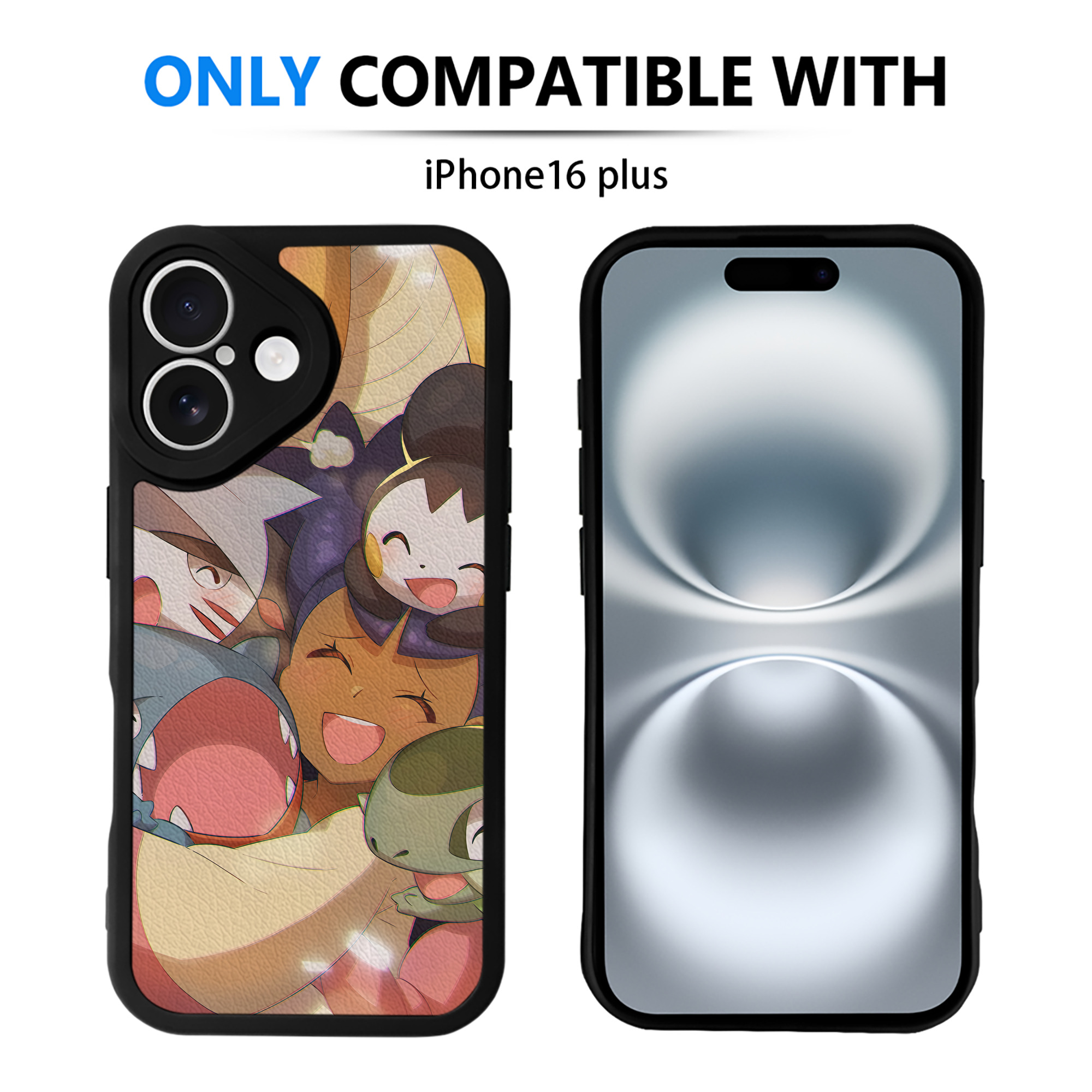 （画像用） ポケットモンスター Pokémon 【iPhone 16シリーズ対応】シリコンスマホケース（レザー調） 材質：シリコン